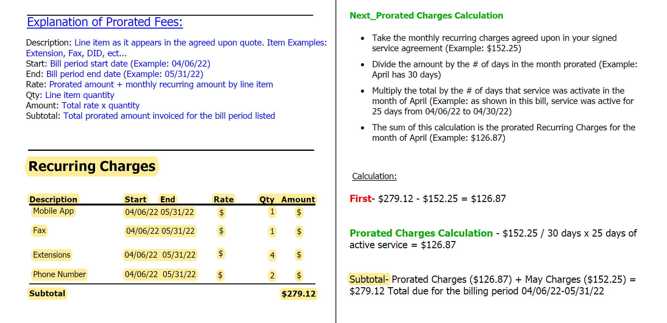 understanding-a-first-bill-with-prorated-charges